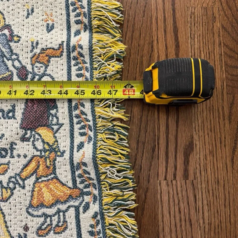 Vintage Blanket Tapestry Woven Throw Nursery Rhymes Wall‎ Art Baby Gear Kids